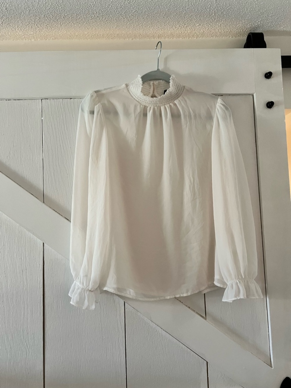 Ivory Light weight Sheer Blouse